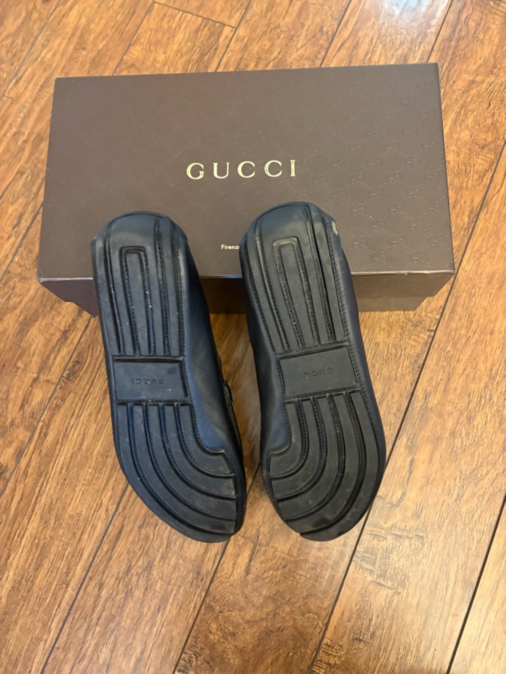 Gucci Black Leather Horsebit Slip-On Loafers - Picture 2 of 6